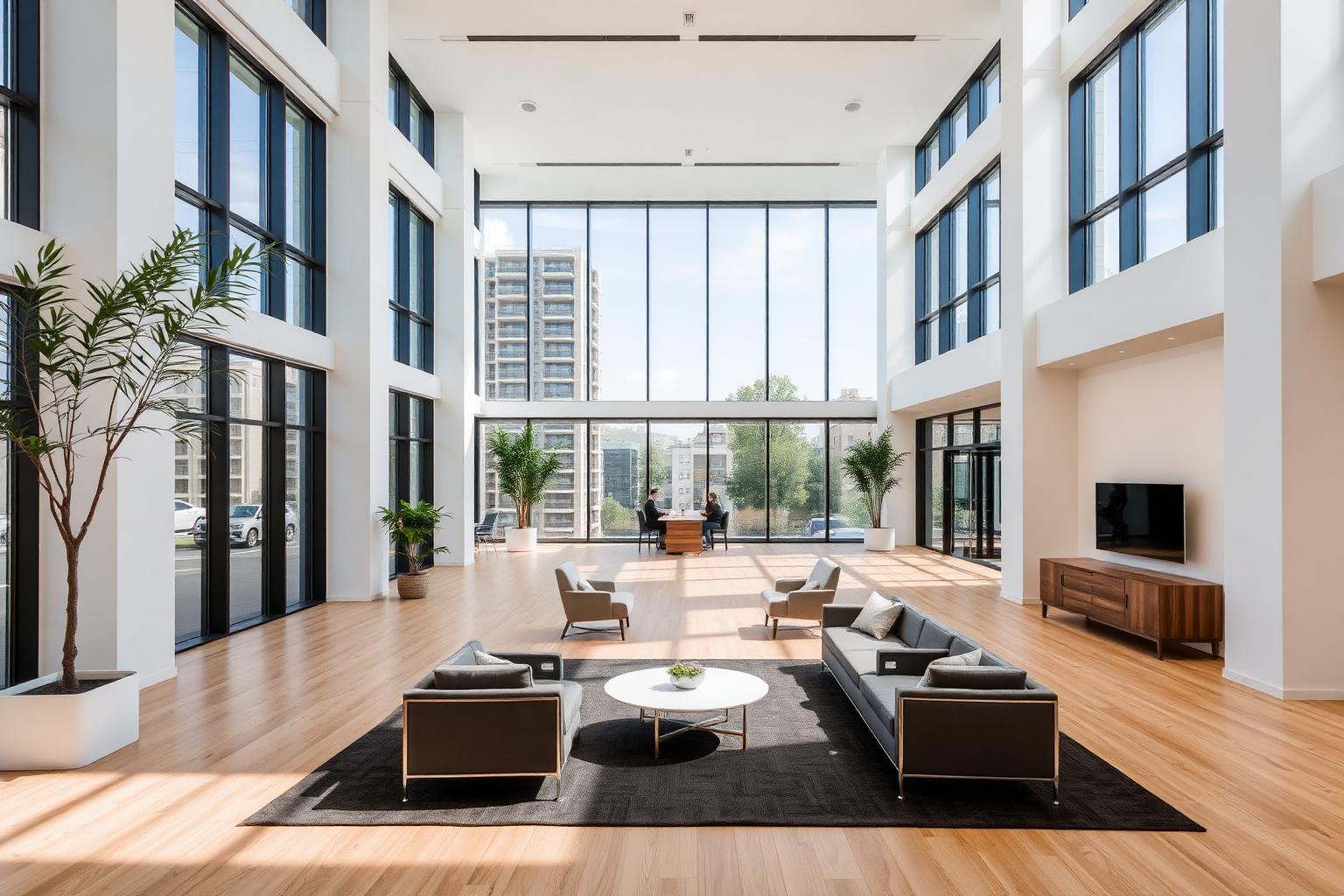 Finished open-plan office interior reference