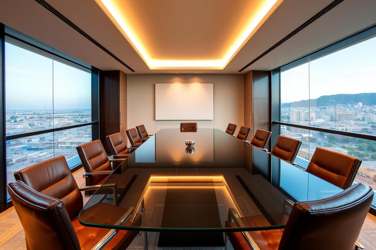 Finished meeting room interior reference